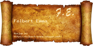 Felbert Emma névjegykártya