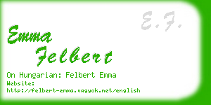 emma felbert business card